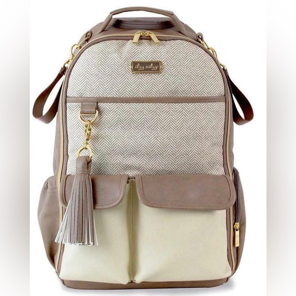 Itzy Ritzy Vanilla Latte Boss Backpack | Diaper Bag